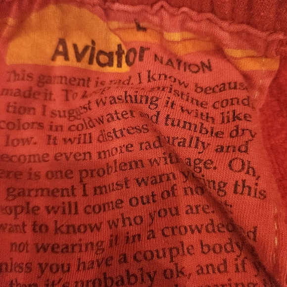 Red ♥️ Aviator Nation Sweatpants Smiley - Picture 4 of 4
